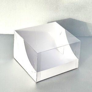 Коробка для торта с прозрачной крышкой 180*180*120